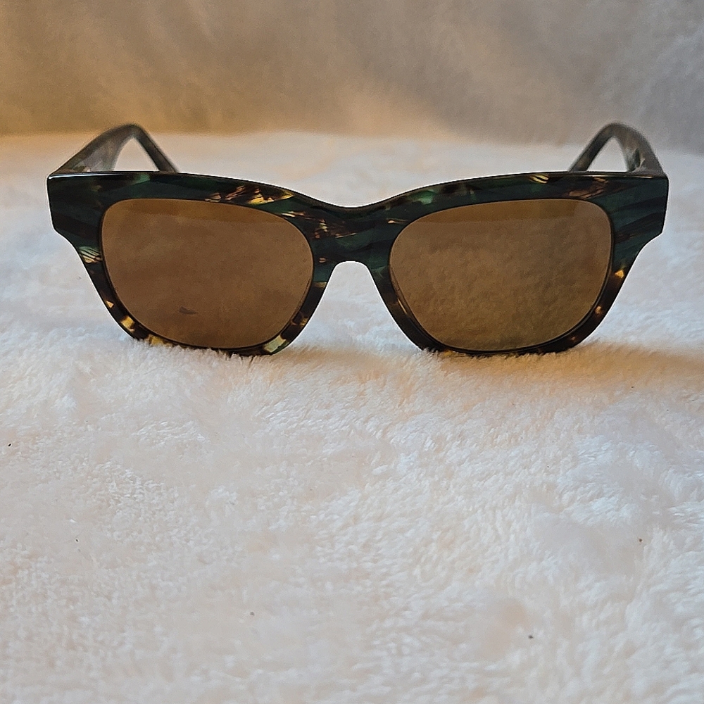 GX by Gwen Stefani Green Tortoise Frame Sunglasses with Brown Lenses